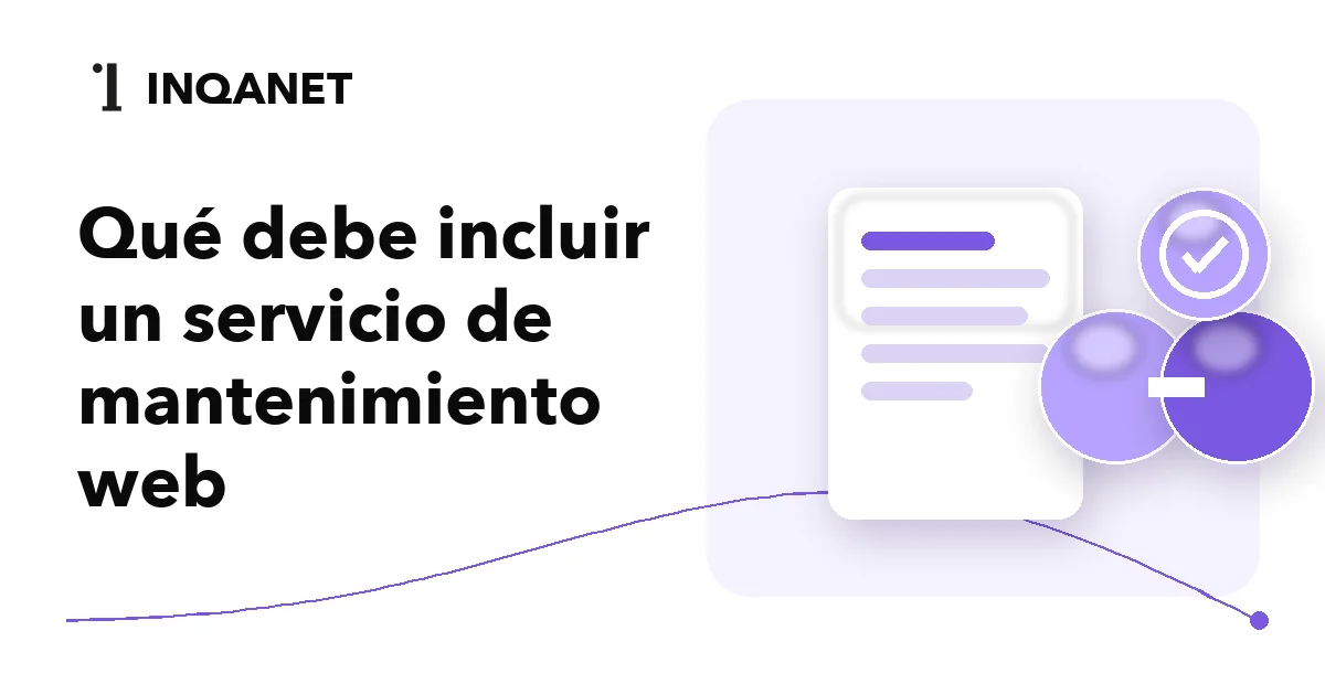 Qué debe incluir un servicio de mantenimiento web