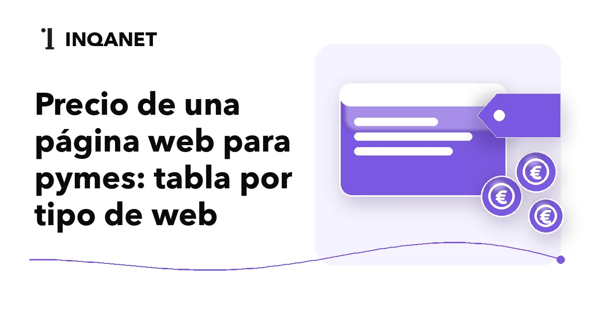Precio de una página web para pymes: tabla por tipo de web