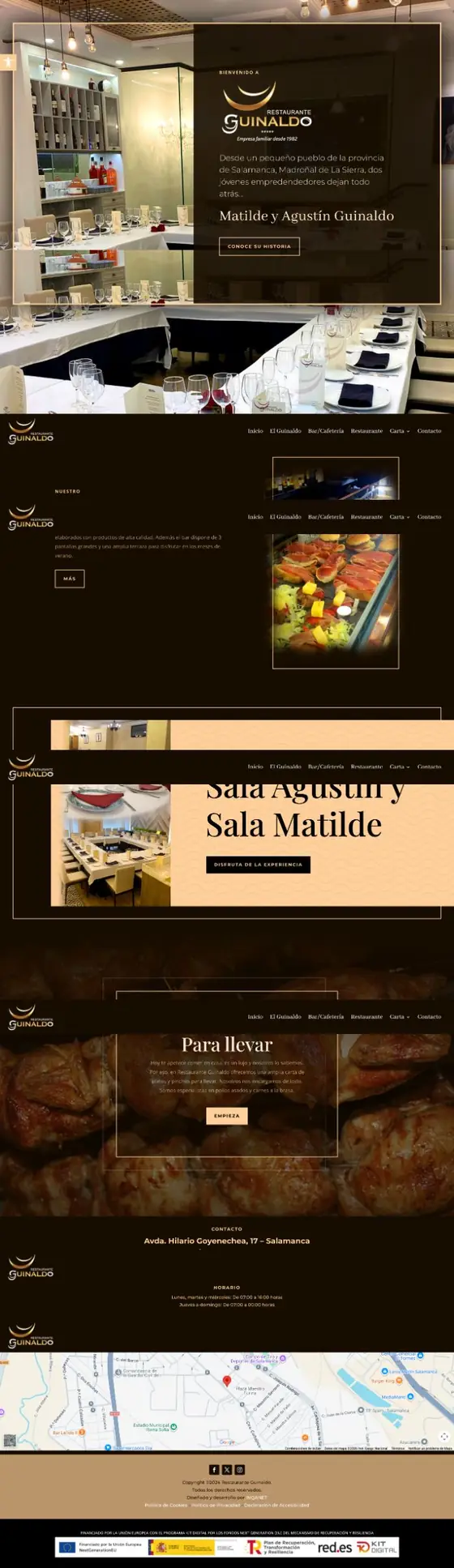 Página completa de la web de Restaurante Guinaldo