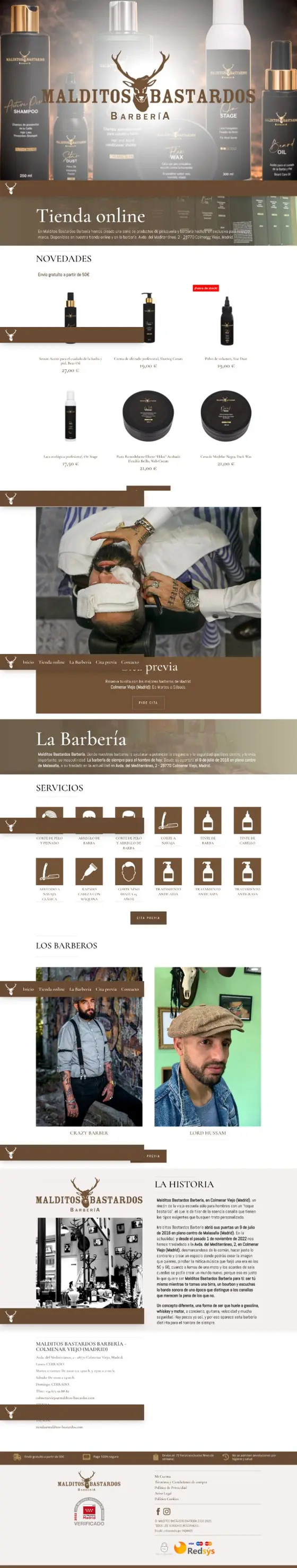Página completa de la web de Malditos Bastardos